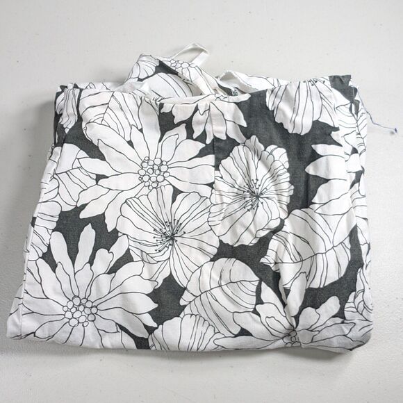 Gap Pants Womens Size 14 Black White Floral Pattern Stretch Pants - Picture 1 of 7